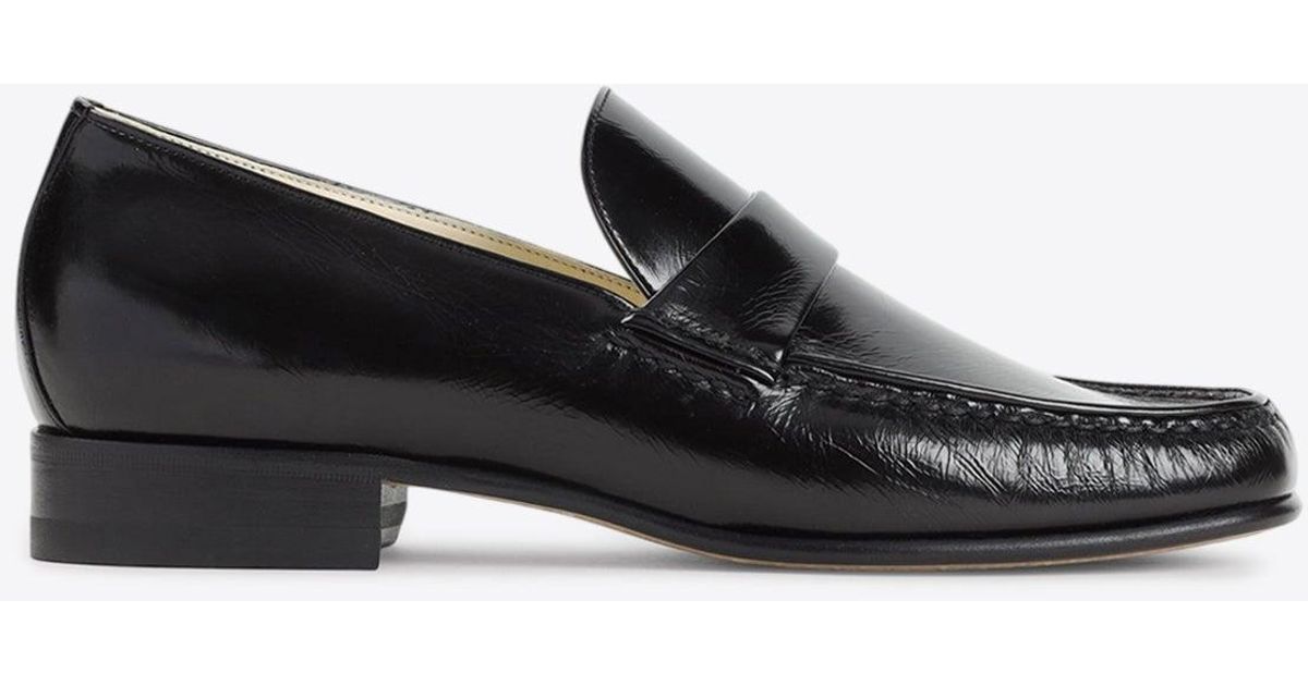 Phoebe Philo Calf Leather Loafers in Black | Lyst