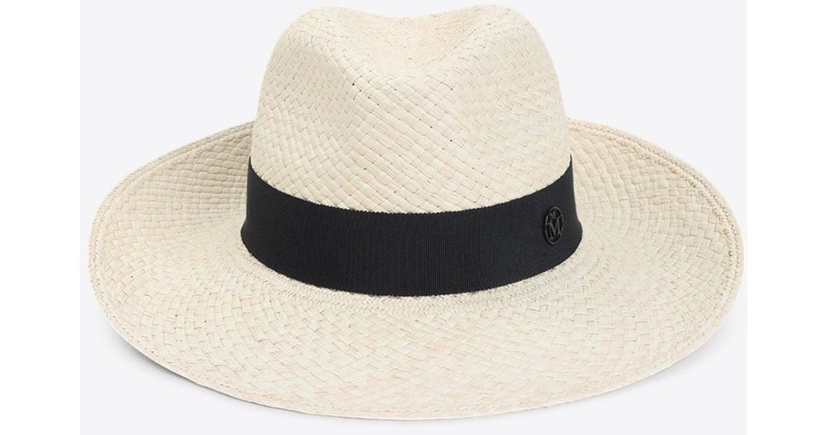 ハット Maison Michel Maison Michel Eric Ribbon On Brisa Hat Maison Michel Eric Ribbon On Brisa Hat in White | Lyst