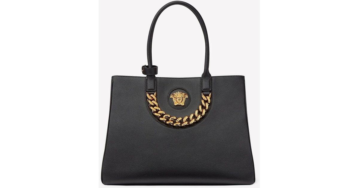 Versace Large Medusa Top Handle Bag In Calf Leather in Black Lyst Canada