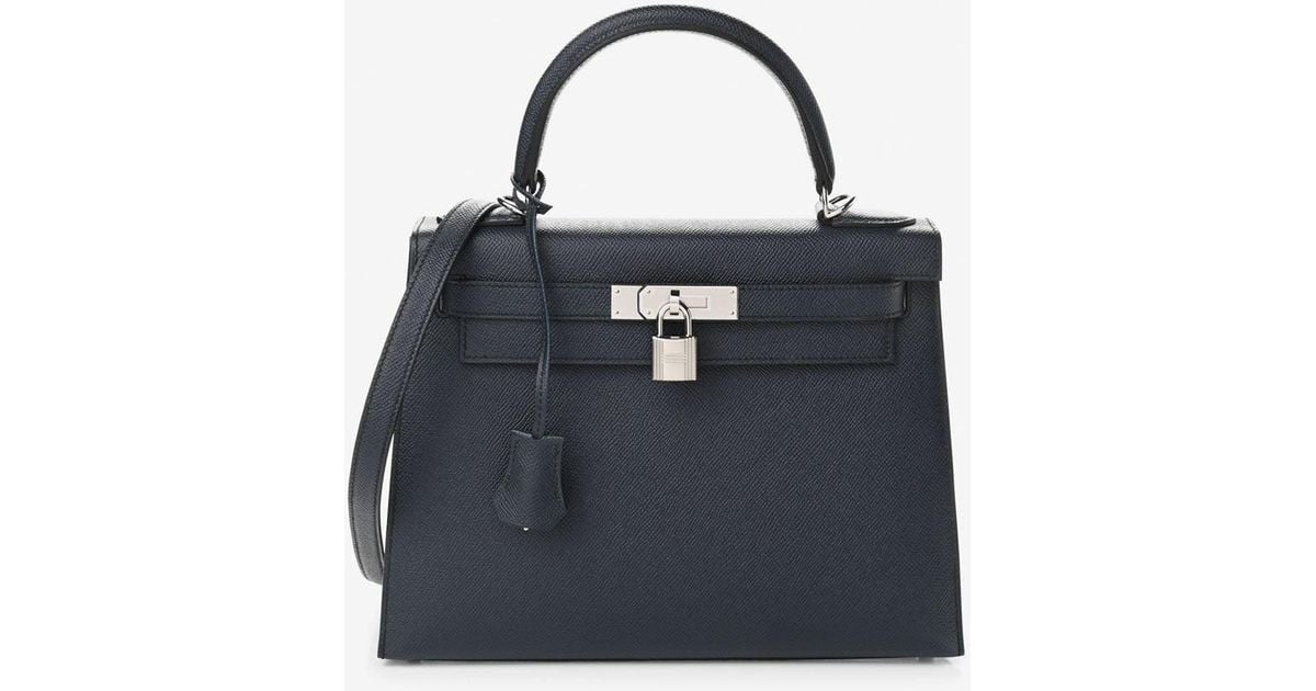 Hermès Kelly 28 Sellier In Bleu Indigo Epsom Leather With Palladium ...