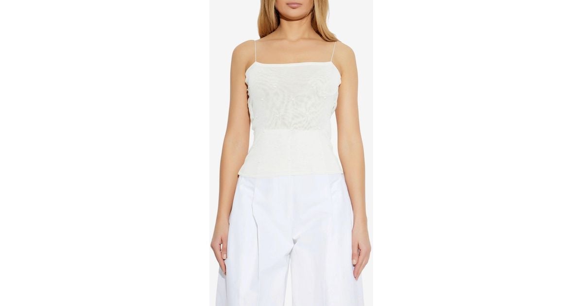 Visualize Meter Squared Jacquemus Strappy Square-Neck Top in White | Lyst