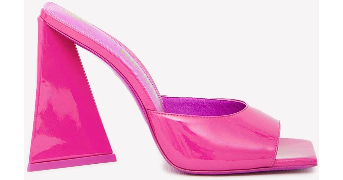 the attico devon patent leather mules