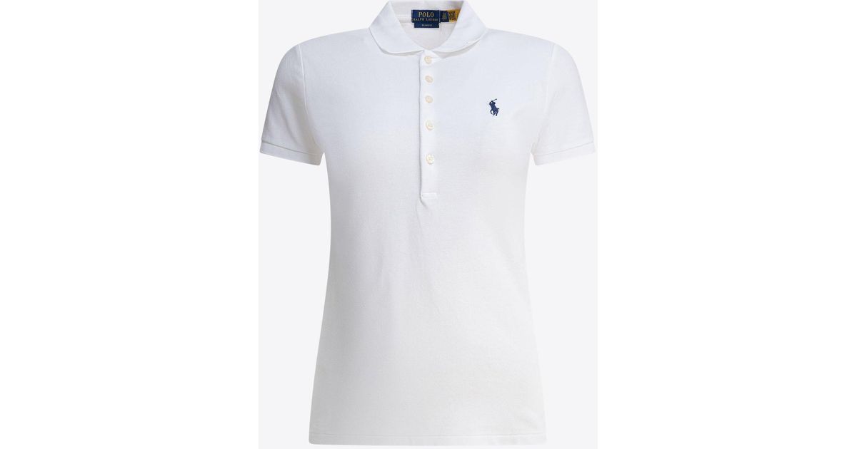 Polo Ralph Lauren Embroidered Pony Polo T-Shirt in White | Lyst