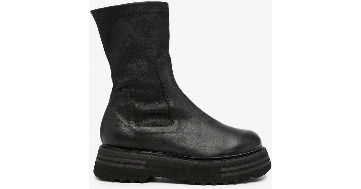 Guidi Chelsea Platform Boots in Black | Lyst