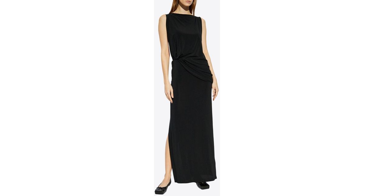 Jacquemus Peplo Long Dress in Black | Lyst
