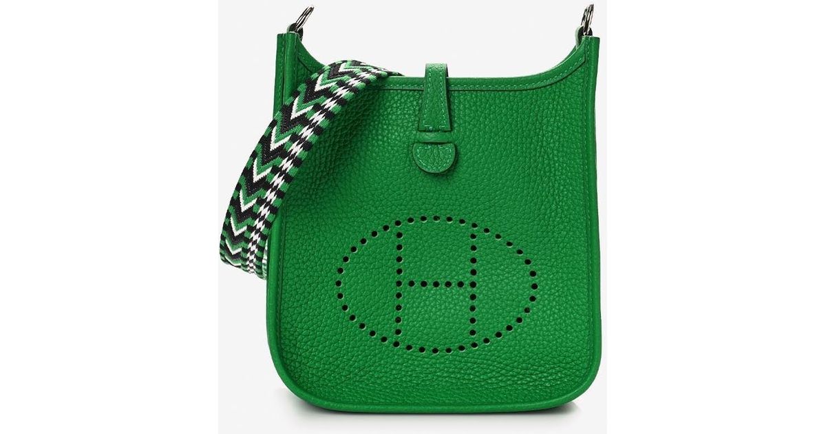Hermès Mini Evelyne 16 Allegro In Bamboo Taurillon Clemence With Palladium  Hardware in Green | Lyst
