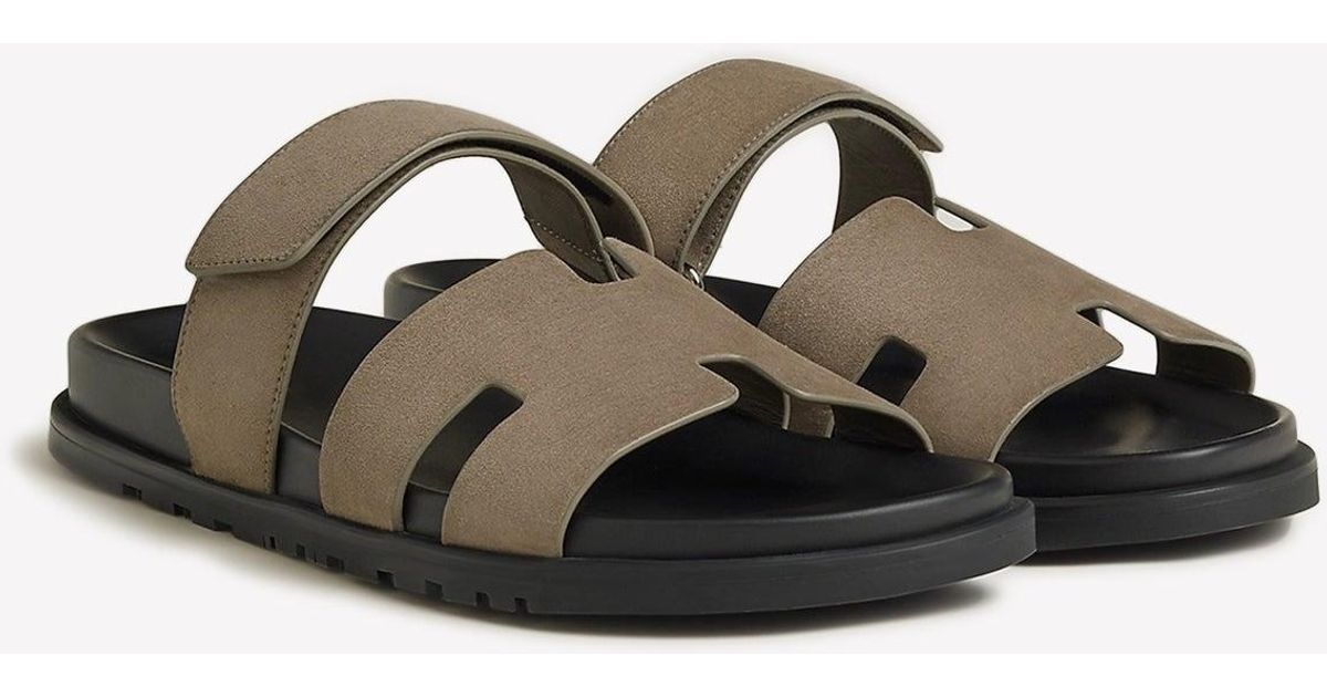 Hermès Chypre Sandals In Suede Calfskin for Men | Lyst