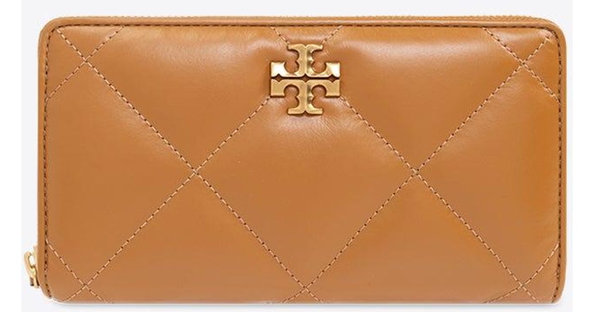Tory Burch Kira Diamond Quilt Continental Wallet in White
