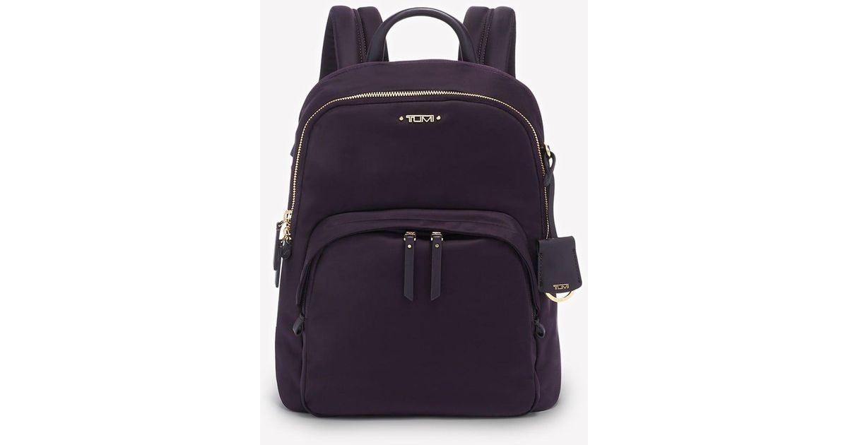 tumi purple backpack