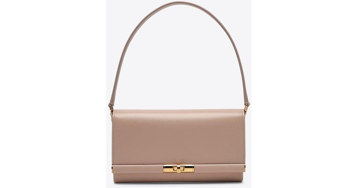 Marlene Calfskin Shoulder Bag - Beige