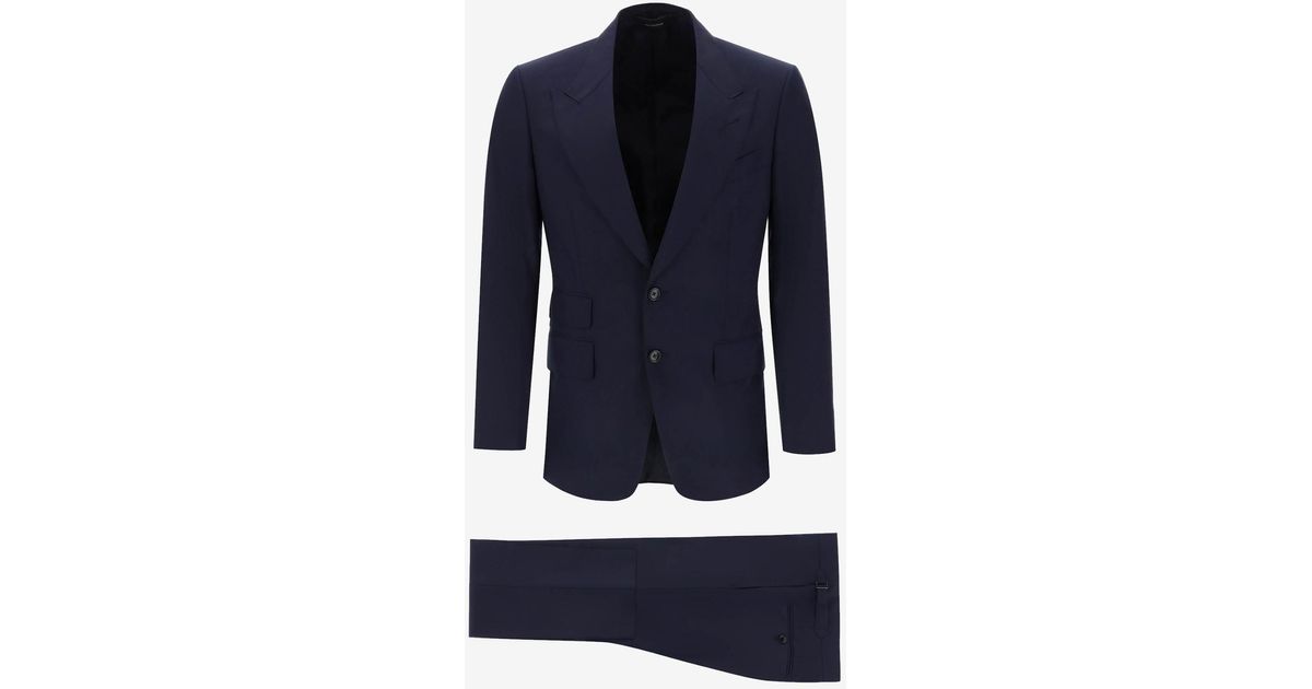 Tom Ford Shelton Suit In Light Wool in Blue for Men | Lyst