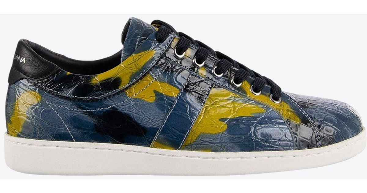 Dolce & Gabbana Multicolor Calf Leather Bos Taurus Low Top Sneakers