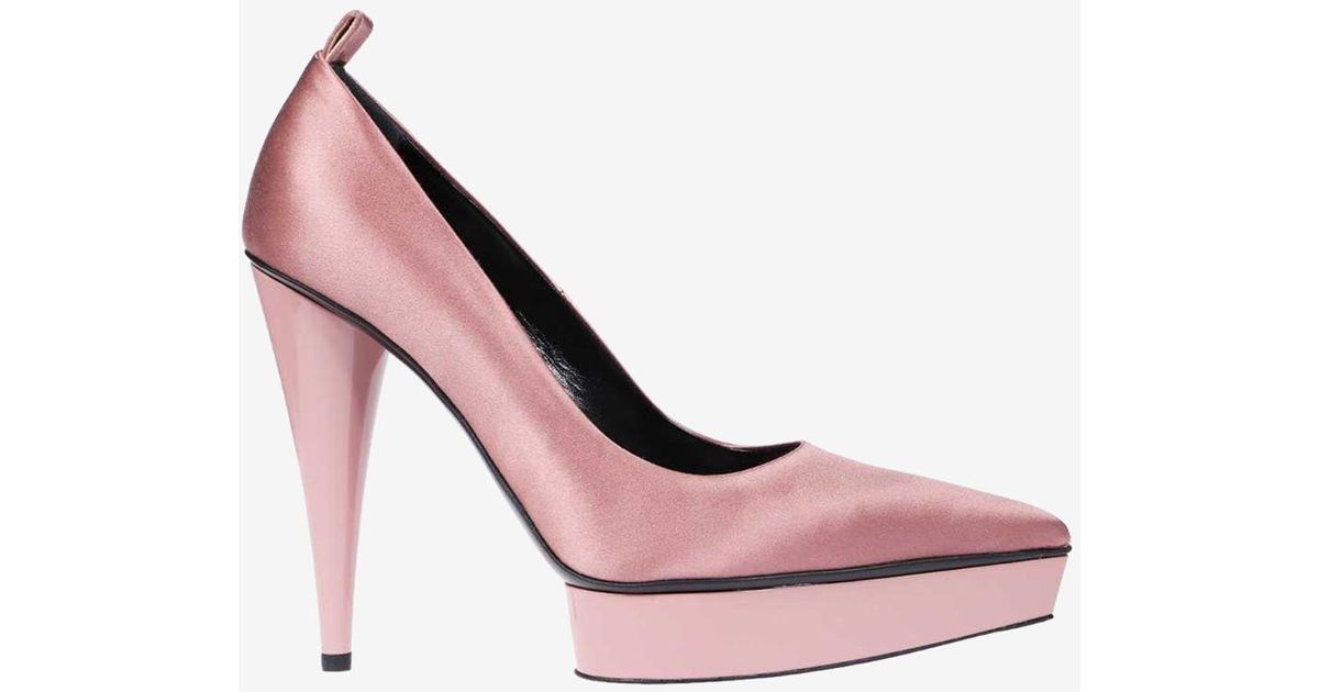 Tom Ford 120 Pointed Platform Pumps In Satin in Pink | Lyst