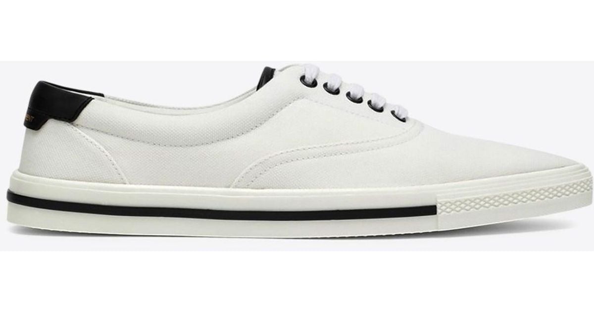 スニーカー Saint Laurent Club Low White Canvas Trainer Saint Laurent Club Low White Canvas Trainer – LOZURI®