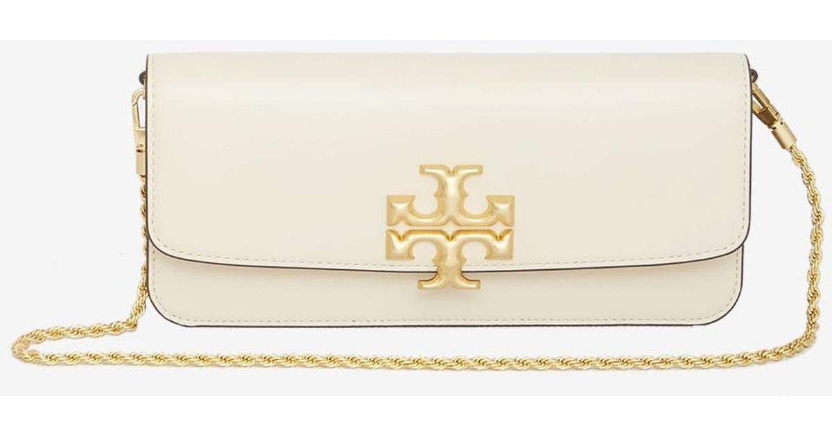 Tory Burch Eleanor Clutch Bag In Leather in Natural Lyst