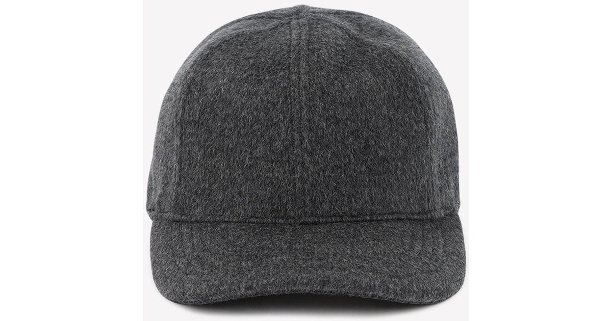 Totême Double Baseball Cap In Wool in Grey Lyst UK
