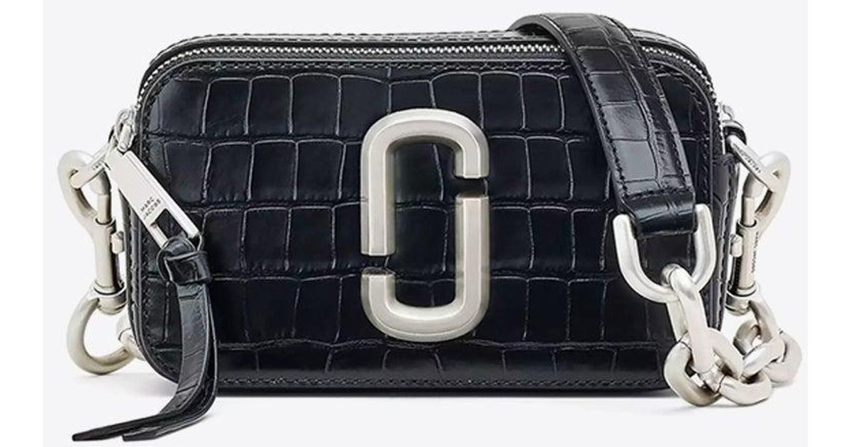Marc Jacobs The Snapshot Crossbody Bag In Crocembossed Leather in
