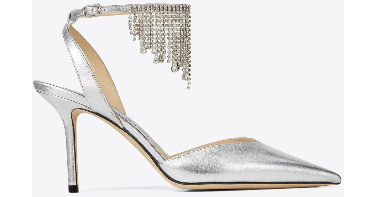 Crystal fringe shop heels