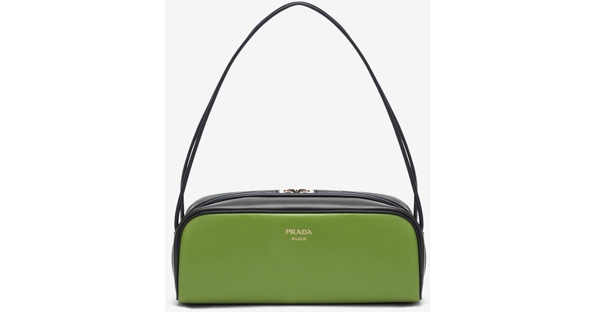 バッグ・カバンその他 PRADA PRADA SWING BAG EBONY/GREEN Fern Green/ebony/baltic Blue Prada Swing Smooth Leather