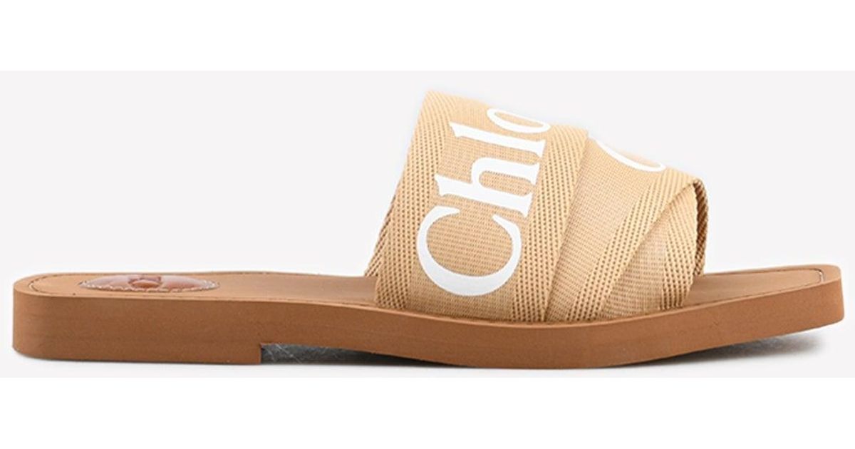 chloe woody flat sandals