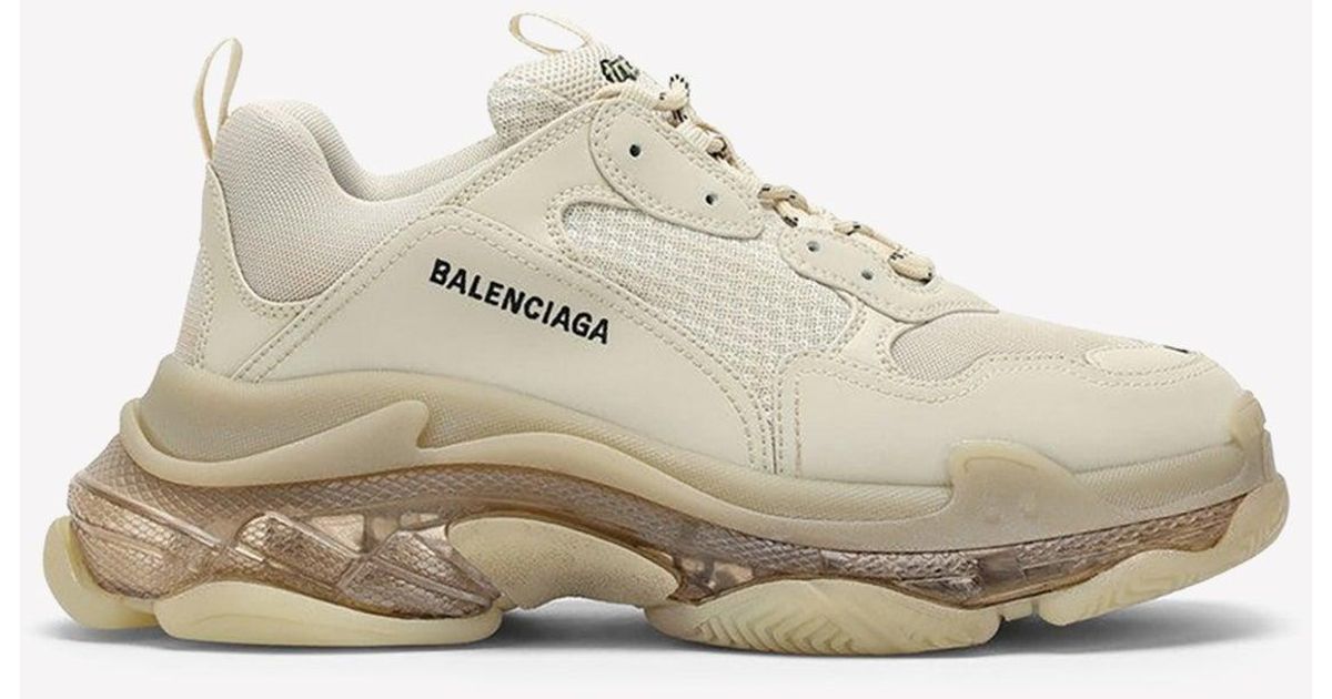 Et kors Midlertidig folder Balenciaga Triple S Low-top Sneakers in White for Men | Lyst