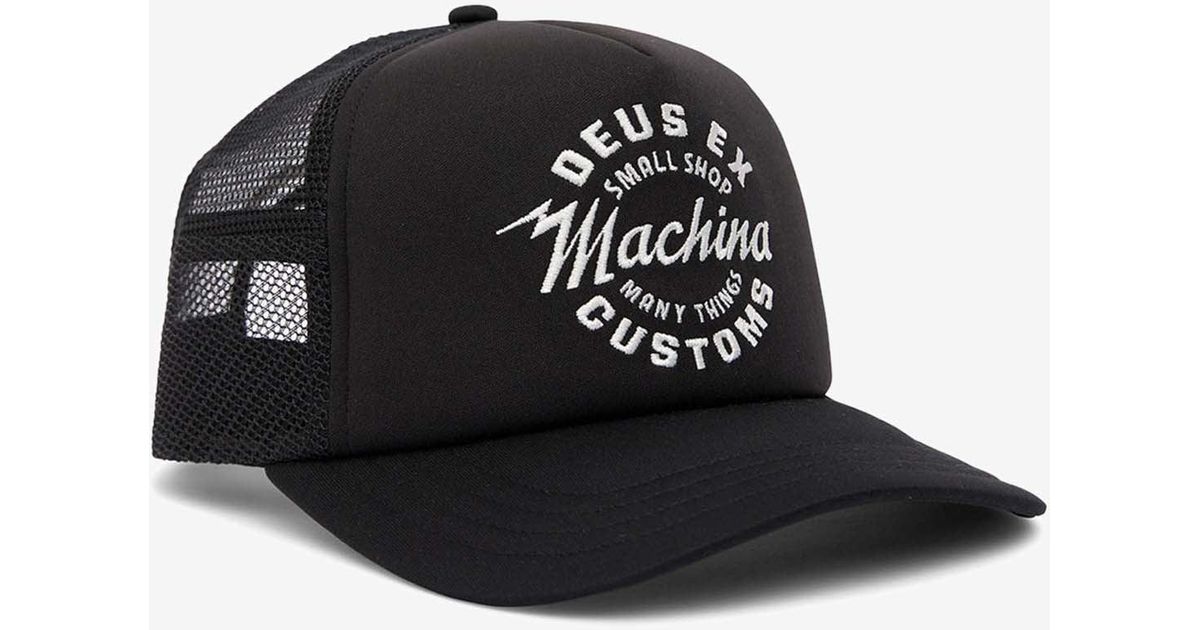 Deus Ex Machina Amped Circle Trucker Cap in Black for Men | Lyst