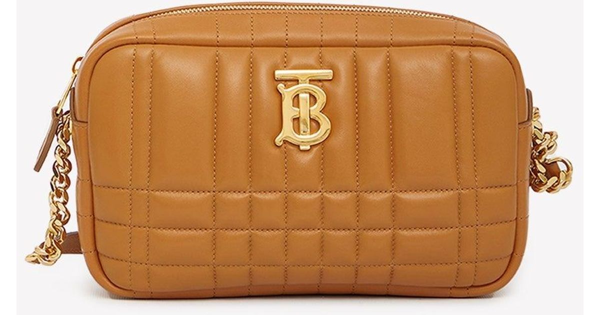 Burberry Small Lola Shoulder Bag In Quilted Lambskin in Natural Lyst