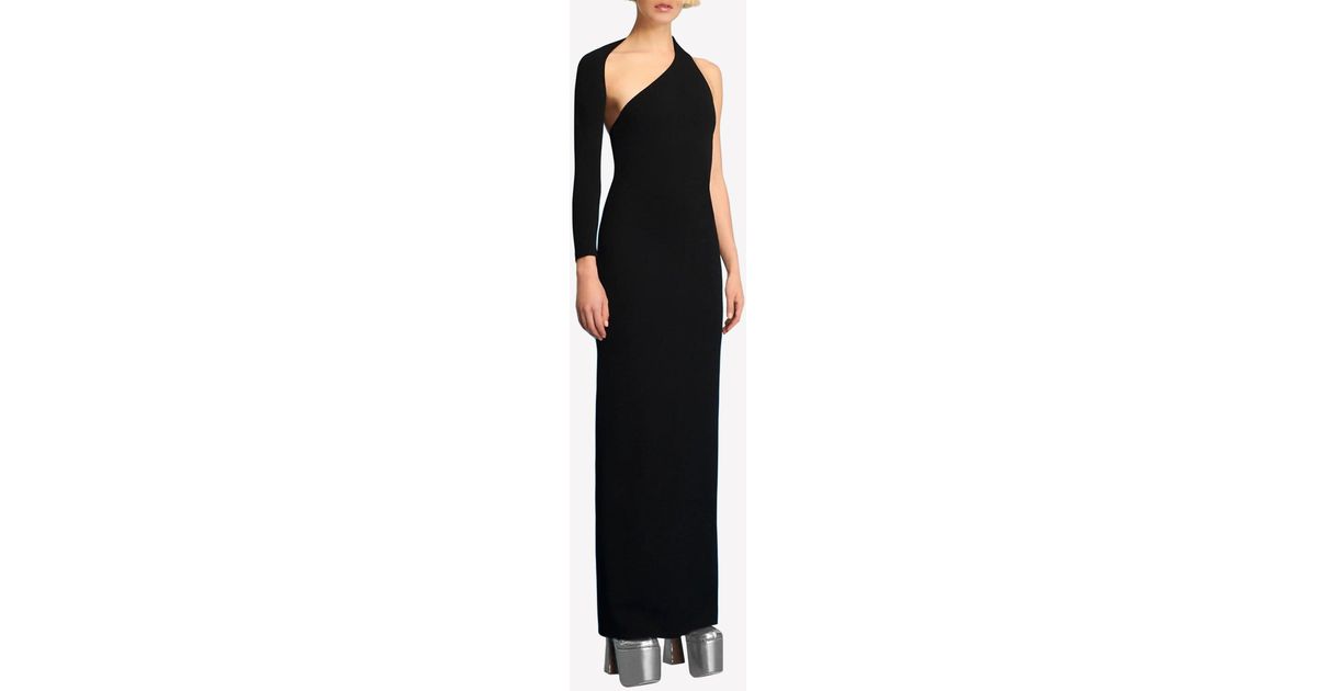 Solace London Saren One-shoulder Maxi Dress in Black | Lyst