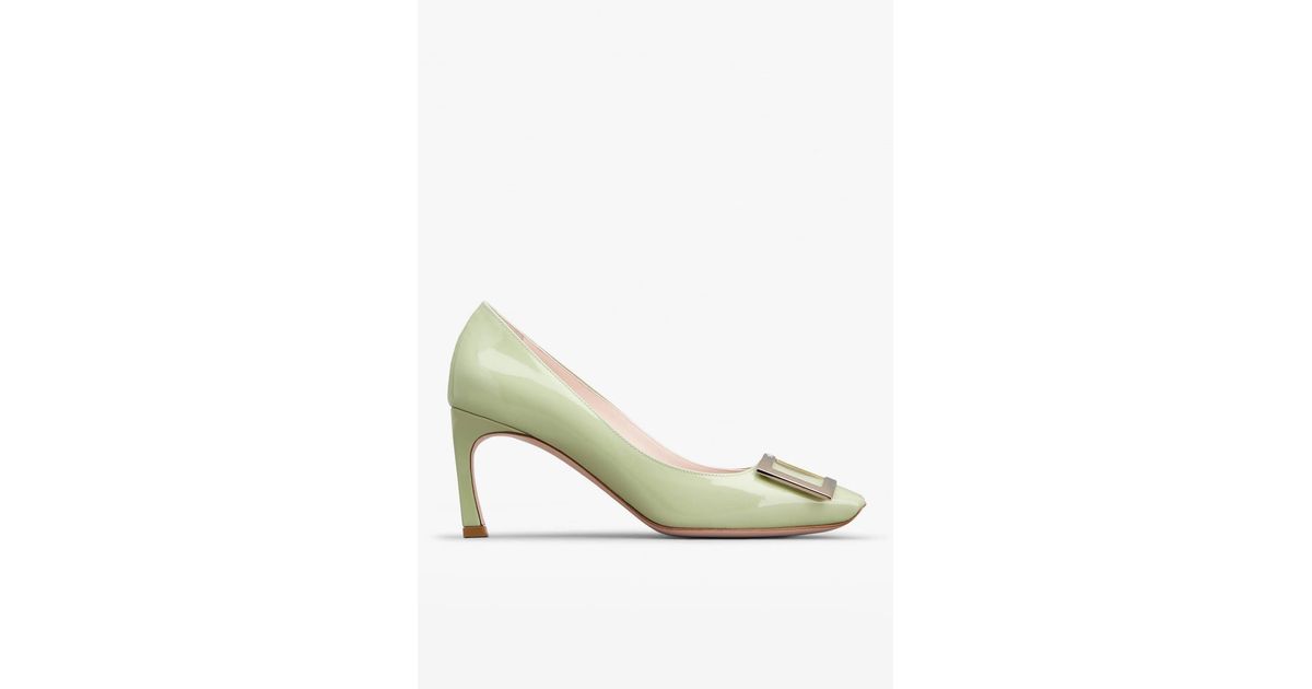 Roger Vivier Trompette 70 Pumps In Patent Leather in White | Lyst
