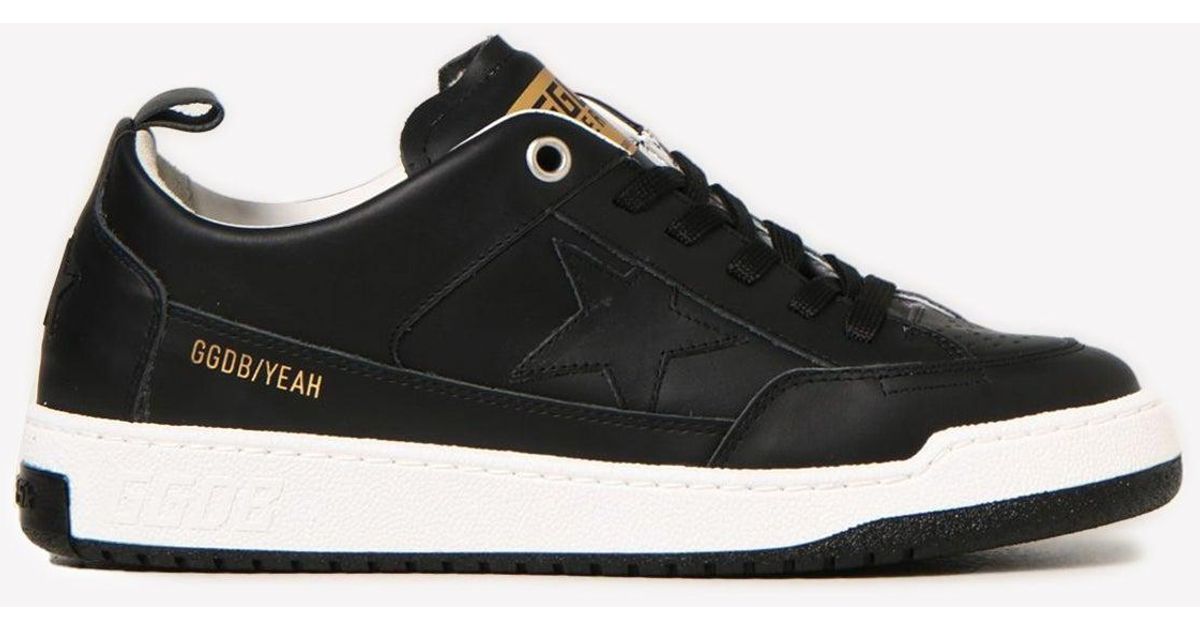 Golden Goose Yeah Laceup Leather Sneakers in Black for Men Lyst Canada