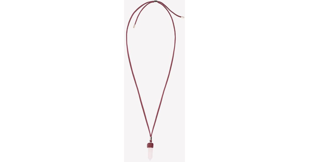 Chloé Mini Jemma Leather Cord Necklace in Purple | Lyst Canada