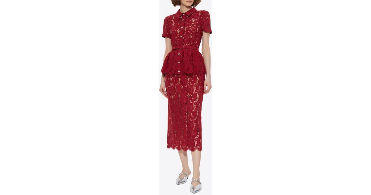 burgundy lace peplum midi dress product info and reviews Petal and Pup Women's Lorde Midi Dress