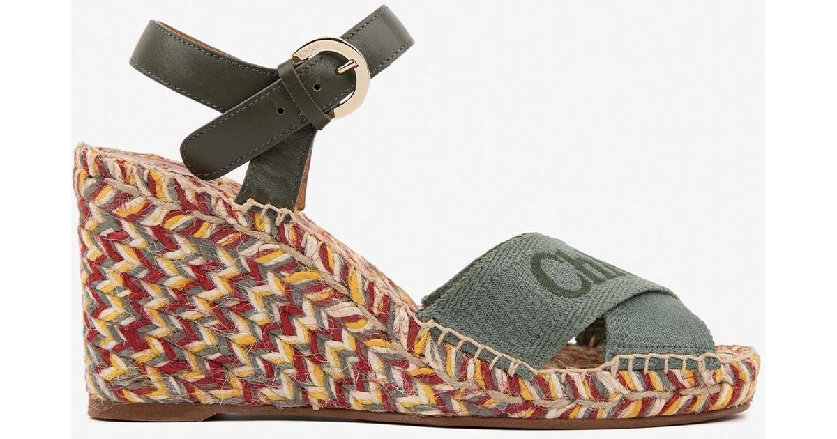 Chloé Piia 80 Wedge Sandals | Lyst