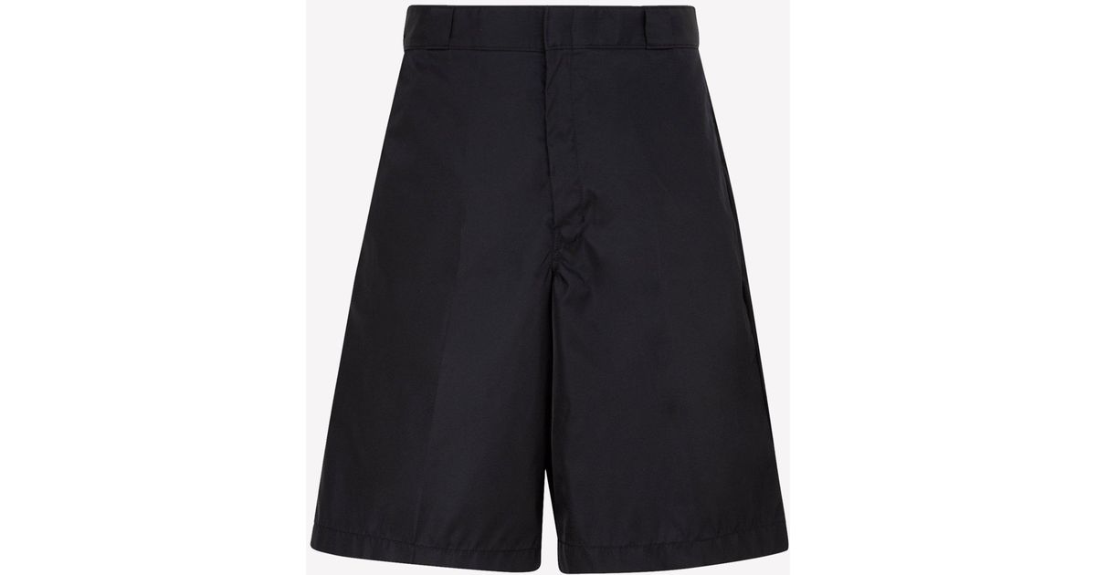 prada nylon shorts men's