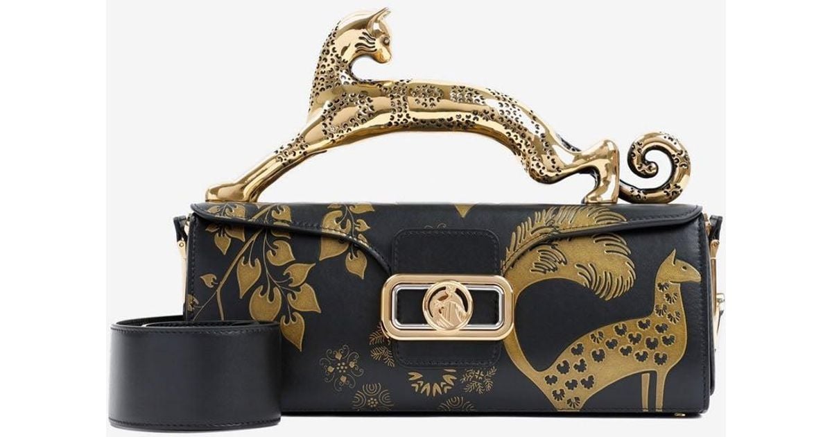 Lanvin Rateau Pencil Cat Bag In Calf Leather in Black Lyst