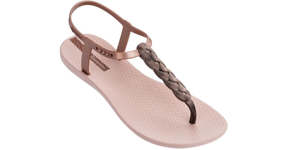 ipanema rose gold flip flops
