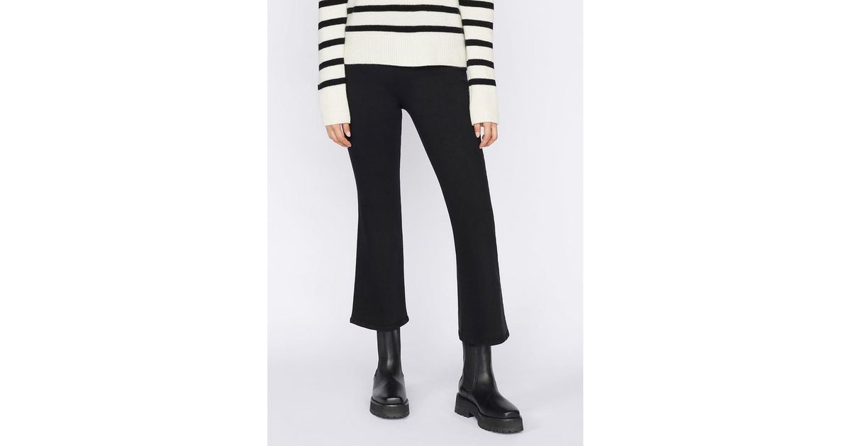 Frame Jet Set FRAME Jet Set Crop Mini Boot Jeans in Black | Lyst