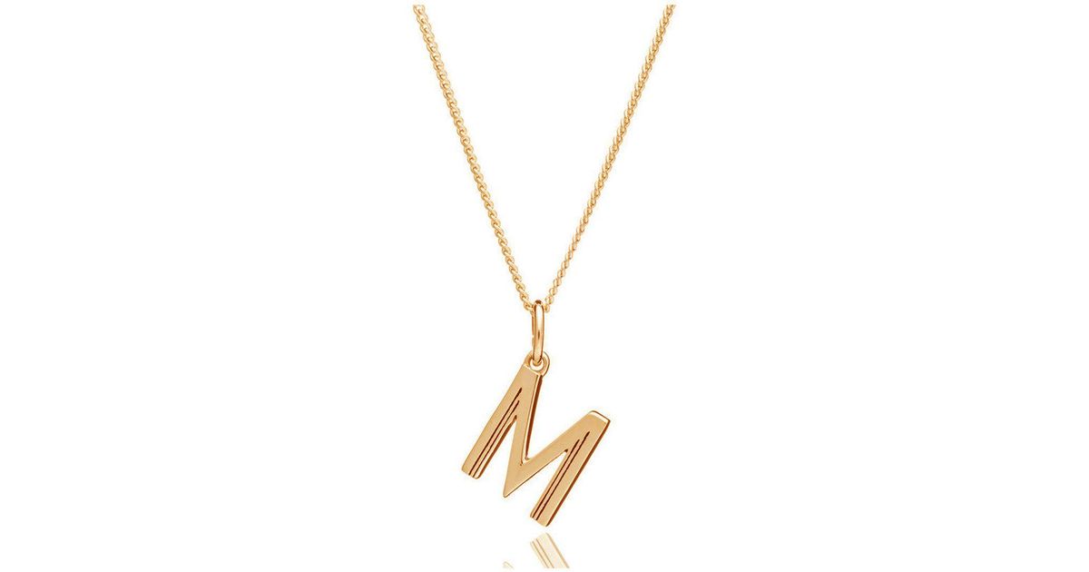 m alphabet pendant