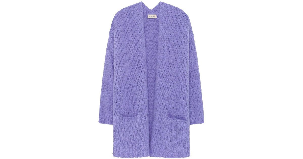 american vintage purple cardigan