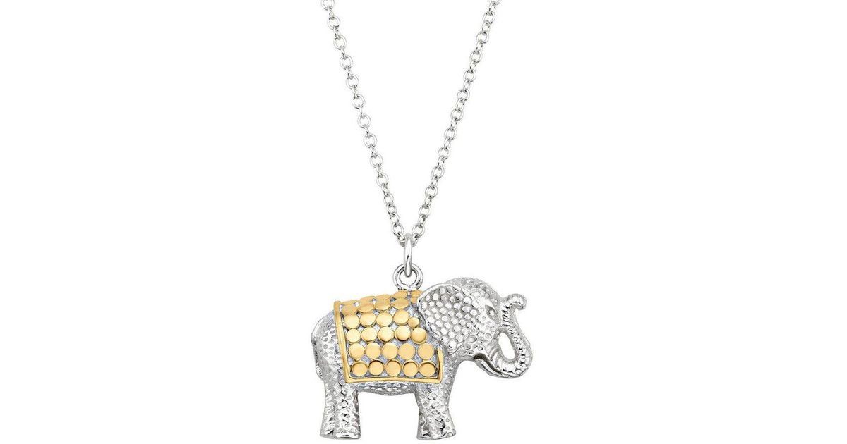 Anna Beck Elephant Pendant Charity Necklace in Gold (Metallic) - Lyst
