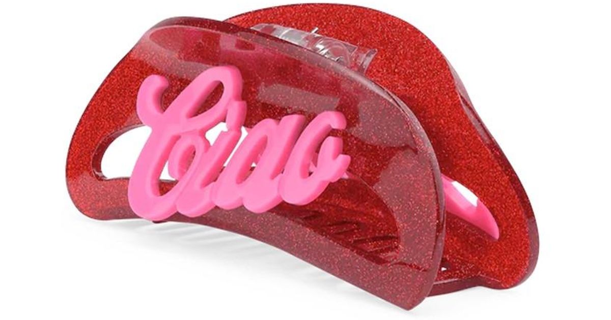 SUI AVA Theresa Text Big Clip in Red | Lyst UK