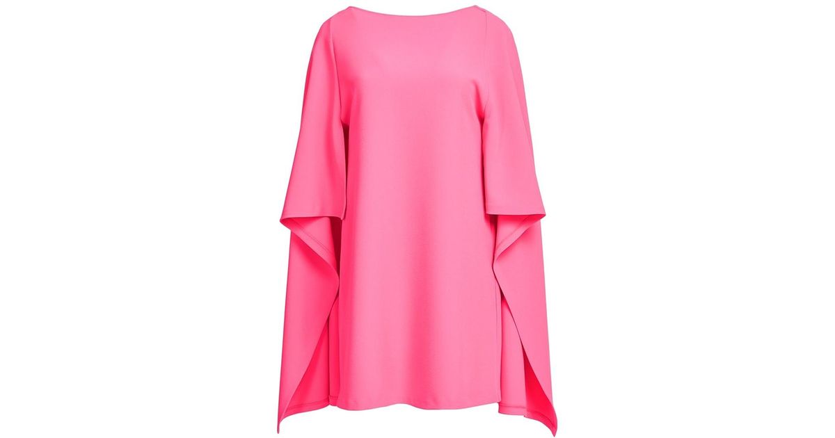 Essentiel Antwerp Caiman Cape Dress in Pink | Lyst