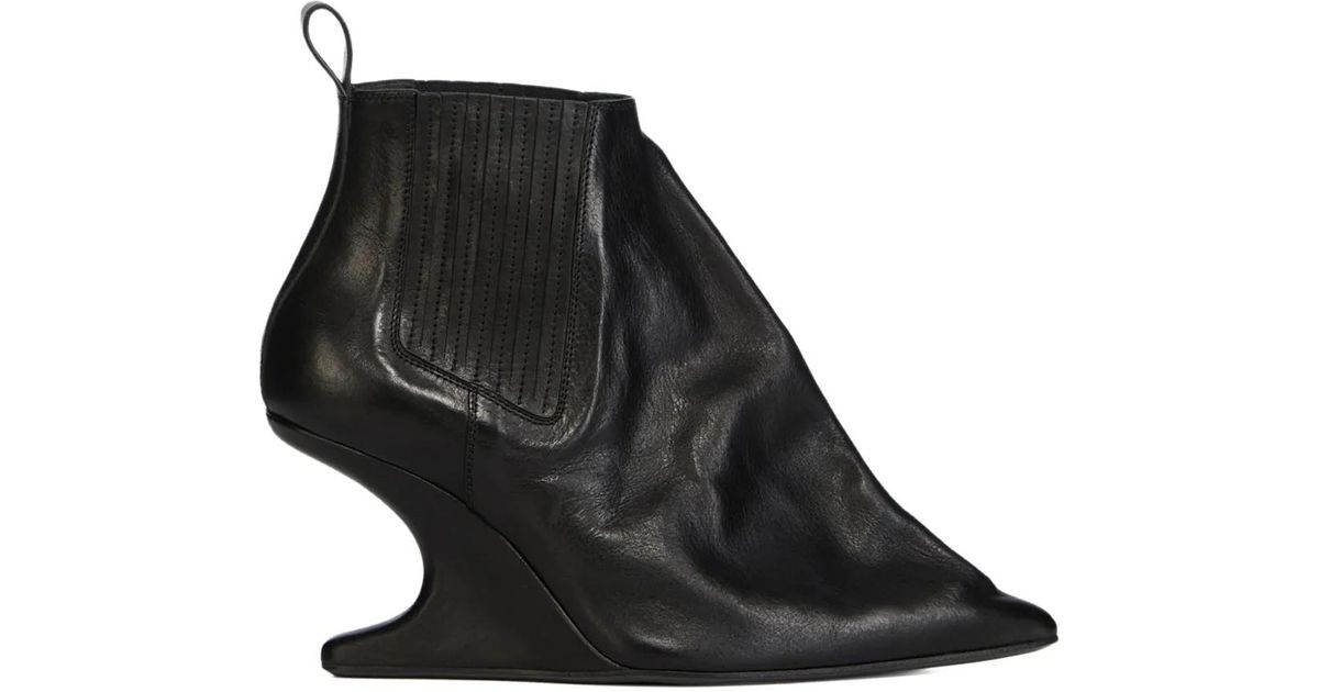 Rick Owens 80Mm Taco Boots in Black | Lyst UK