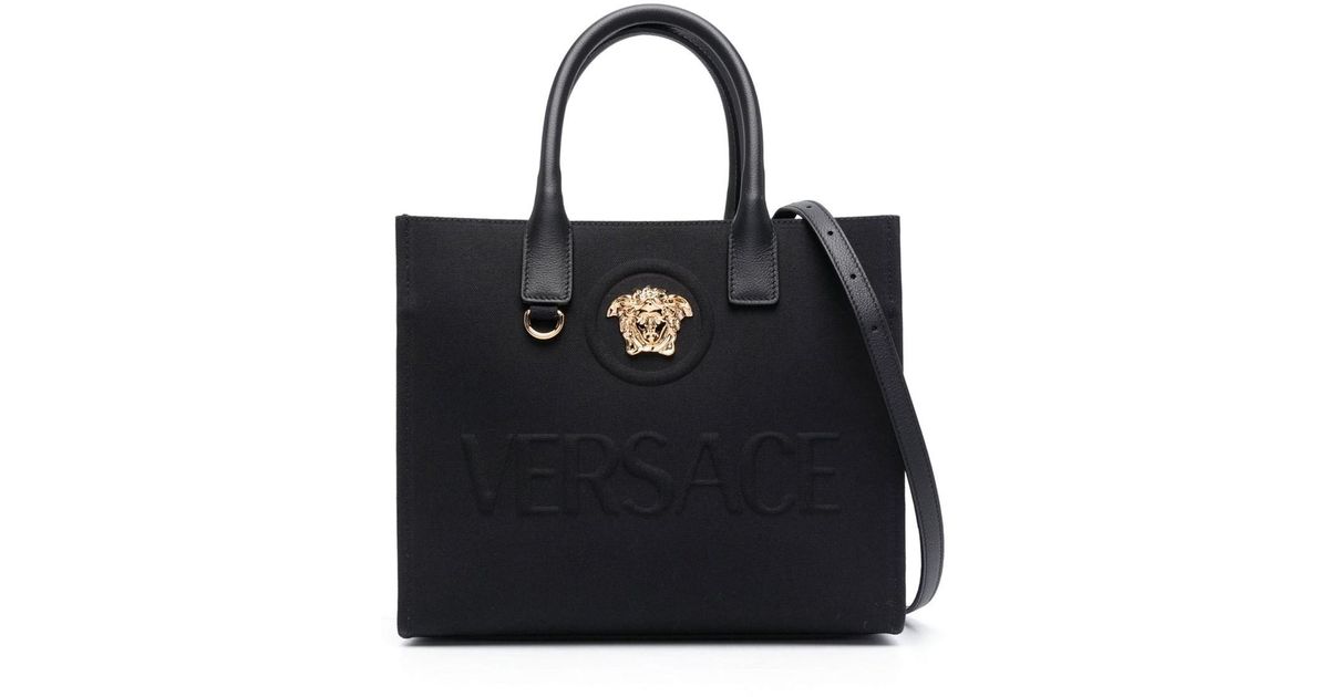 Versace large Medusa head tote bag - Black