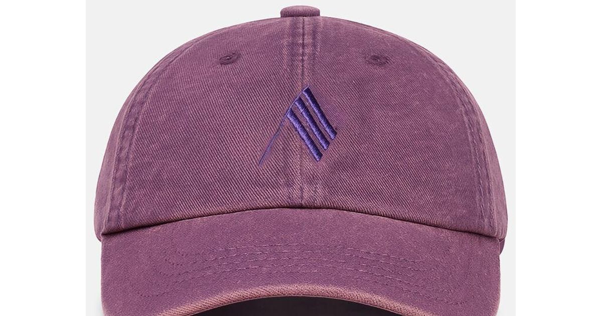 The Attico Purple Cotton Cap (Baseball Women\'s Hat) The Attico Chocolate Cotton Baseball Cap in Purple | Lyst main image 3