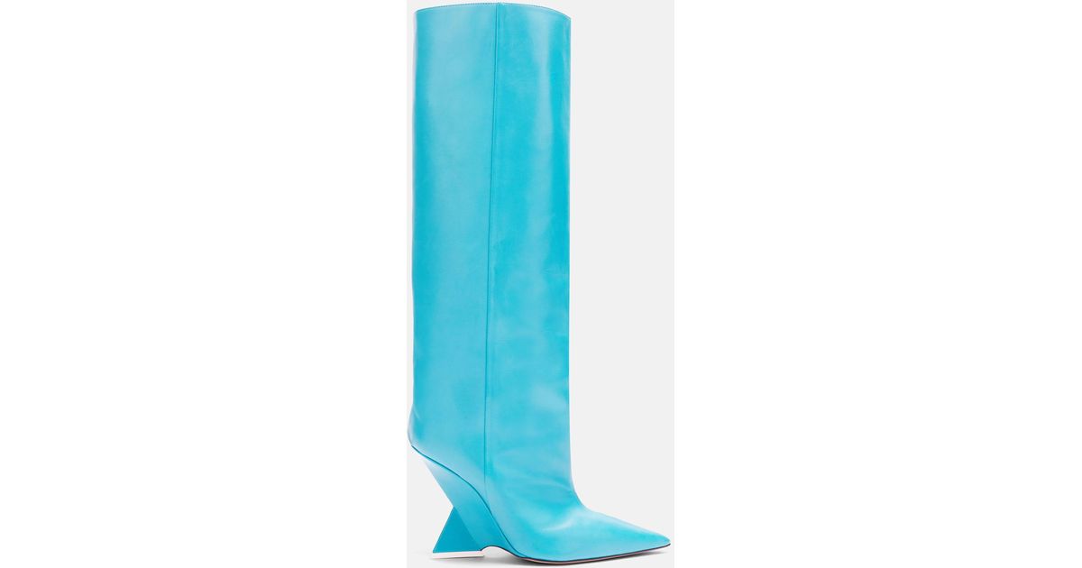 The Attico ''cheope'' Turquoise Tube Boot in Blue | Lyst