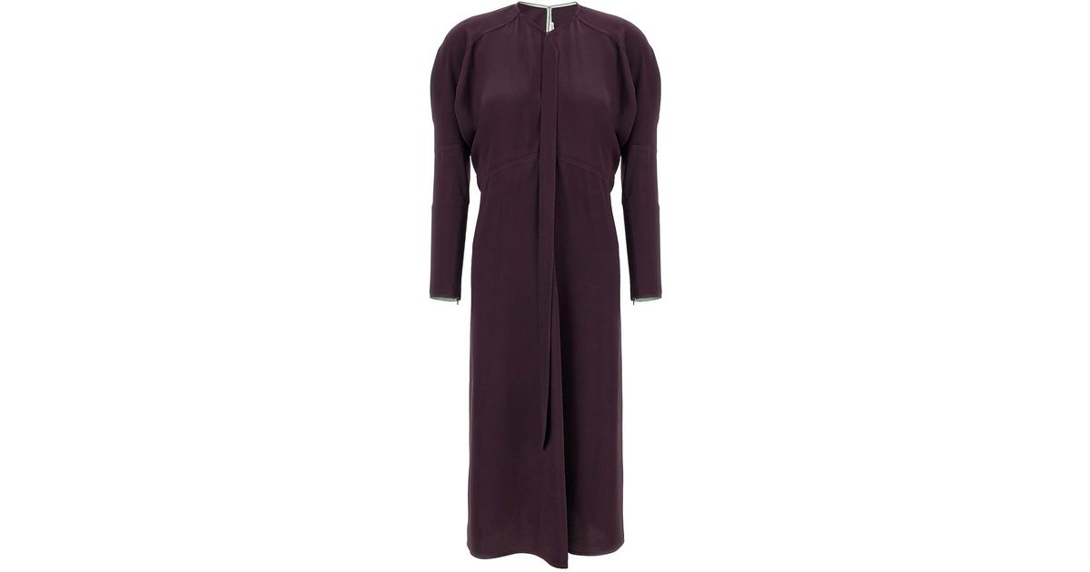 Victoria Beckham Keyhole Dolman Midi Dress in Purple | Lyst