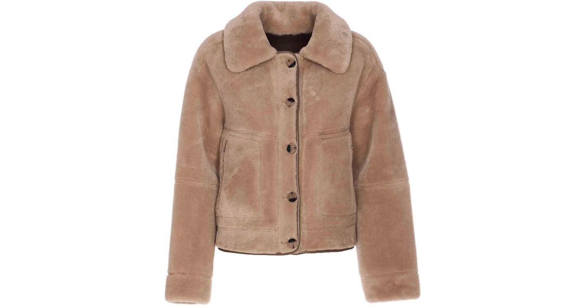 Urbancode Taupe Reversible Faux Fur Jacket in Brown | Lyst