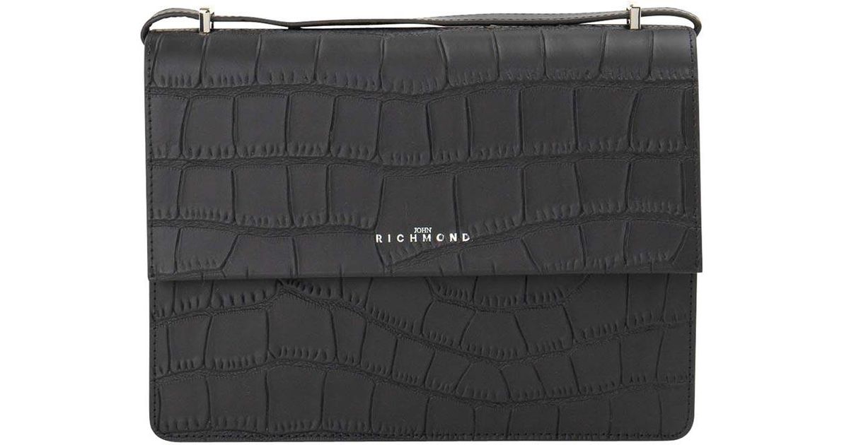 John Richmond Shoulder Bag in Black | Lyst