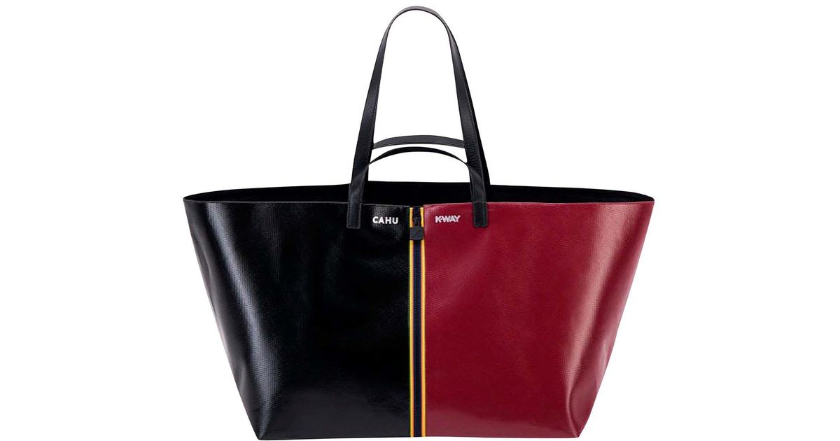 CAHU Le Pratique Bigout Medium Pvc Shoulder Bag in Red | Lyst